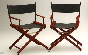导演折叠椅C4D模型 Directors Chair