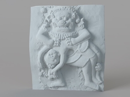 半人半狮的毗湿奴那罗辛哈浮雕C4D模型 Vishnu Narasimha