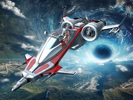 科幻飞行器 雷霆战机C4D模型 Thunder bike