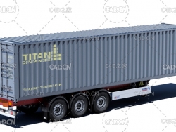 集装箱半挂车 TurboSquid - Semi-Trailer Container
