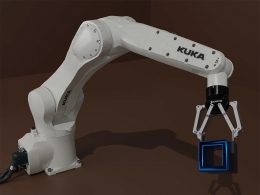 KUKA库卡工业机器人机械手臂带Robotiq夹持器三维模型下载Robot Kuka Agilus 10 Robotiq Rig