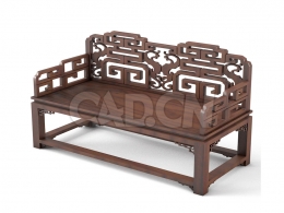 明清风格福寿纹双人扶手椅中式古典家具