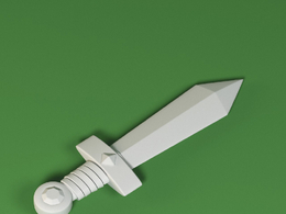 低面卡通匕首图标模型dagger