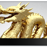 C4D金龙雕塑摆件：Gold Dragon