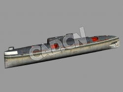 C4D朱丽叶级潜艇651型潜艇模型 Juliett-class submarine 3d Model