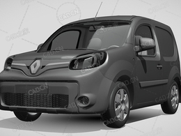 雷诺kangoo封闭车厢面包车货车2017款C4D汽车模型下载
