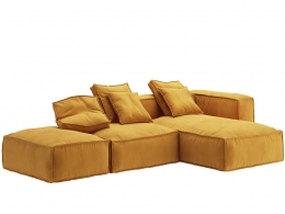 博纳尔多花生B双座一休沙发 3053D模型素材下载Peanut B Sofa 2 Seats 1 Lounge 305 by