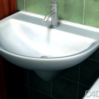 陶瓷洗手池3D模型：Washbasin 3D Model