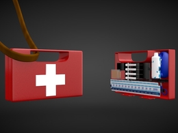 卫生急救包 医疗包C4D模型 Medkit rig