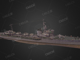 意大利皇家海军罗慕路斯号斯皮卡级轻型驱逐舰C4D模型下载Romulus 3d model