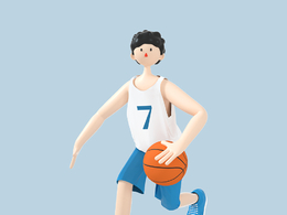 奔跑打篮球男孩人物体育运动C4D OCTANE模型下载