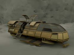 概念飞船 运输穿梭机 C4D模型 Transport Shuttle