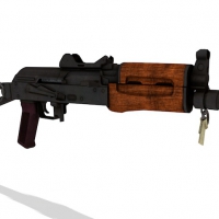 aks74u短突击步枪C4D模型