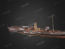 英国皇家海军梅德韦皇后号明轮船C4D模型下载Medway Queen 3d model