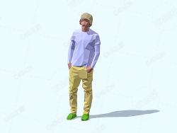 低面多边形男孩 Boy