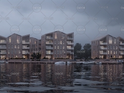 水边的建筑场景C4D VRAY模型 GTAPR Mandal Michela Tonelli