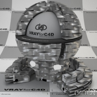 vray for c4d材质：expanded metal 001