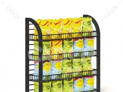 C4D商场超市小吃货架模型下载market rack chips
