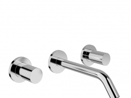 Kartell 175毫米双把暗装面盆龙头入墙式面盆龙头3D模型素材下载Kartell Twin Handled