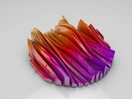 C4D自由起伏波动的彩条动画工程文件 C4D Project