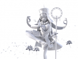 精美动漫风Xuanzang Sanzang人物角色高精度3D模型下载
