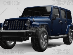 吉普JEEP牧马人无限印度夏季版2014款C4D汽车模型下载