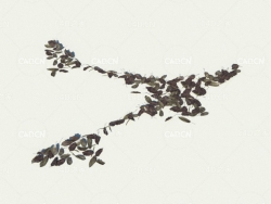 一堆秋天掉落的枯萎树叶模型 leaves cluster