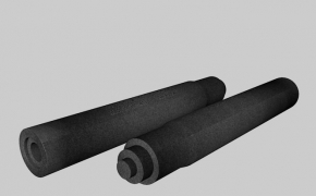 枪械消音器C4D模型 Suppressor