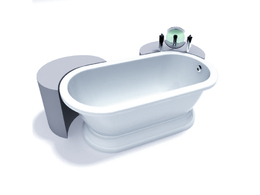 带护挡的椭圆形浴盆