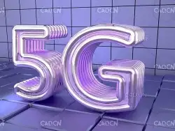 第五代移动通信技术5G立体字创意设计