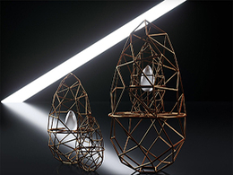 商超装饰：镂空蛋形铁网装饰