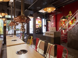 餐厅烧烤店C4D VRAY室内渲染模型