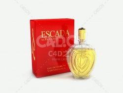 艾斯卡达香水瓶爱斯卡达C4D模型Escada