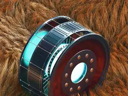 C4D实用工程第9季：草地科幻能量设备C4D工程文件 c4d project