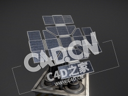 C4D科幻太阳能塔升降动画模型 Sci-Fi Solar Power Tower
