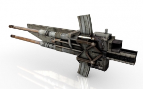 游戏枪械模型：自动步枪 机枪C4D模型 Auto Rifle