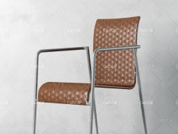 交错编织单人椅C4D模型 chair 3d model