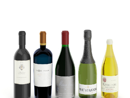 红酒洋酒酒瓶C4D模型