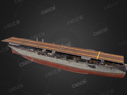 美国海军兰利号航空母舰美国海军第一艘航空母舰C4D模型下载Langley 3d model
