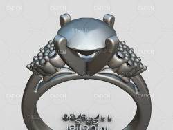 C4D时尚女性婚戒钻戒模型 Engand Mueller