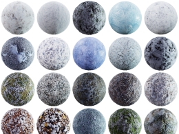 20组4K冰霜结冰PBR纹理贴图合集 Artstation – 20 Frozen Texture 高细节表面材质