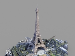 埃菲尔铁塔torre-eiffelscanlandscapeparismap