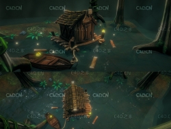 森林中的小木屋 低面卡通房子 Cyril's Shack