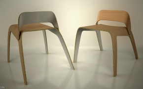 休闲椅（低靠背椅）C4D模型 grace