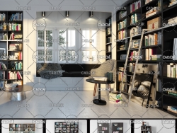 60组书柜书架3D模型合集 Evermotion – Archmodels vol. 179