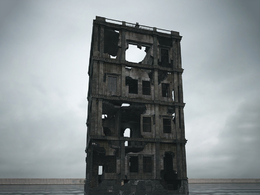 战后损毁模型：损毁的高层建筑