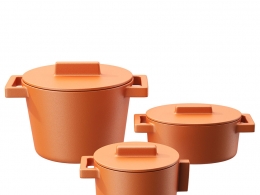 Sambonet品牌陶土铸造锅具套装3D模型素材下载Terra Cotto Cast Pot Set by Sambonet