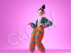 C4D时尚卡通女孩模型