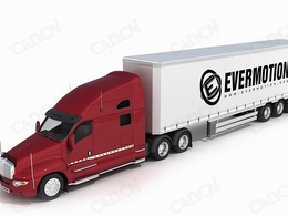 重型货车C4D模型 Heavy goods vehicles 3D model
