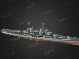 美国海军西雅图号巡洋舰C4D模型下载Seattle 3d model